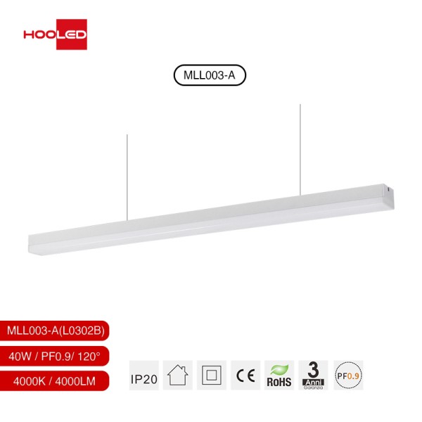 Linear trunking Bianca L0301B 3000K 3800lm 40W-Illuminazione Commerciale-02 51-HOOLED