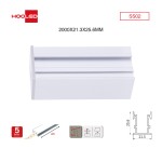 Profili per strisce led soffitto SS02 2000x21.3x25.6mm-Profilo LED soffitto-03 29-HOOLED