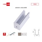 Profili per strisce led soffitto SS02 2000x21.3x25.6mm-Profilo LED soffitto-04 29-HOOLED