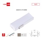 Profilo alluminio per striscia led SL01 2000x19.7x10mm-Profilo alluminio striscia LED-SL-HOOLED