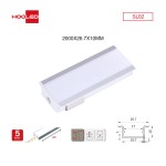 Profilo alluminio per striscia led SL02 2000x26.7x10mm-Profilo alluminio striscia LED-SL-HOOLED