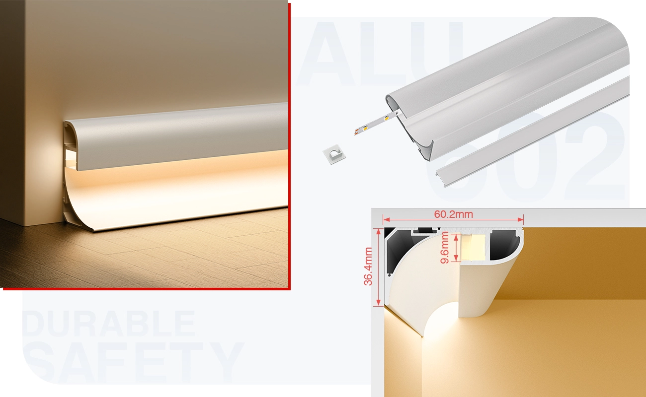 Profilo angolare led AS02 2000x36.34x60.2mm-Profilo LED cartongesso-05-HOOLED