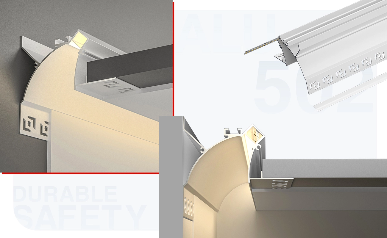 Profilo alluminio striscia LED RL02 2000x77.91x70.32mm-Profilo LED-05-HOOLED