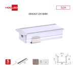 Profilo in alluminio per striscia led SL04 2000x27.2x15mm-Profilo alluminio striscia LED-SL-HOOLED