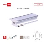Profili alluminio per led SL11 2000x24.5x14.2mm-Profilo LED cartongesso-05 40-HOOLED