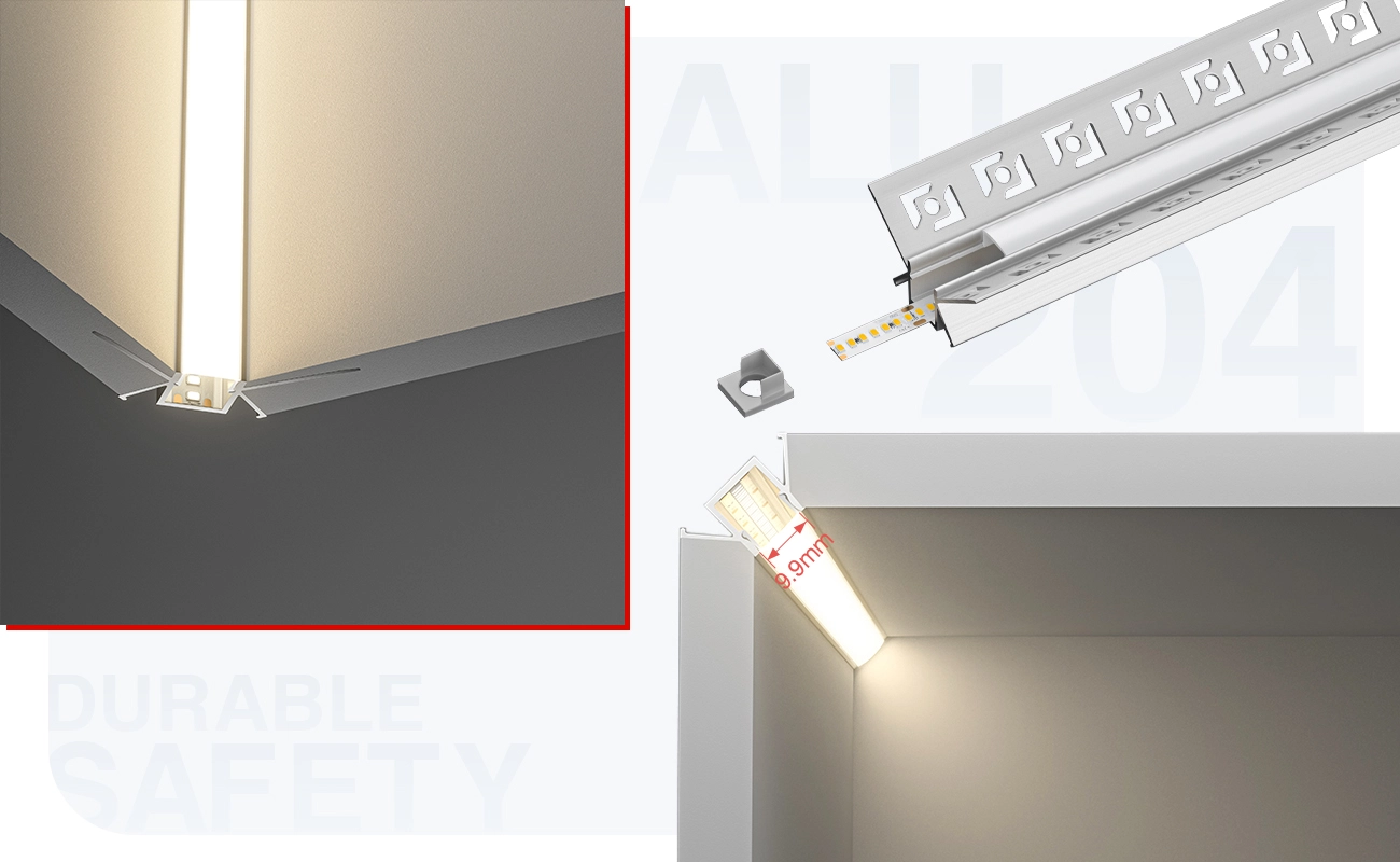 Led profile cartongesso SA04 2000x46.27x23.24mm-Profilo LED-05-HOOLED