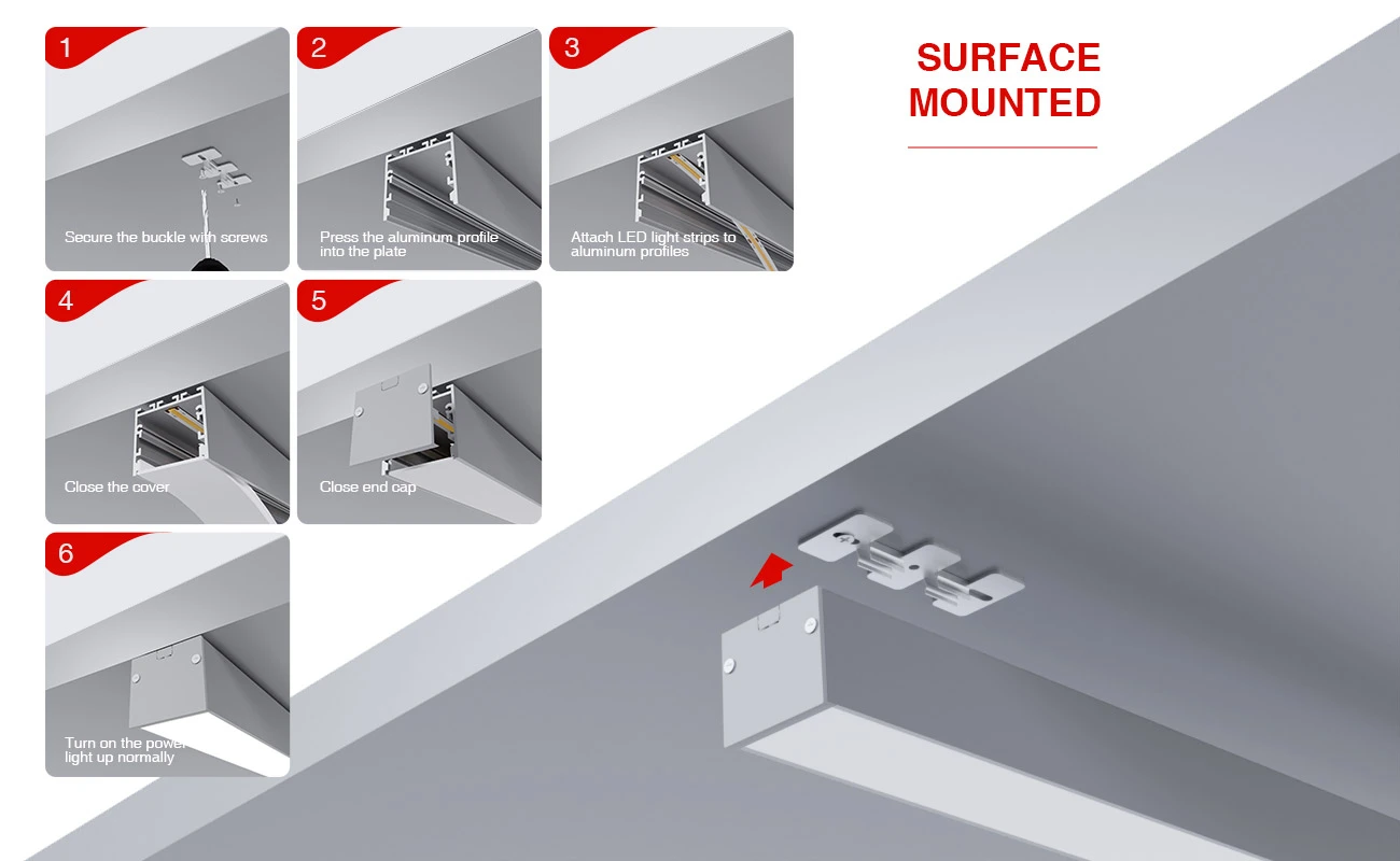 Profilo alluminio striscia led SU04 2000x50x35mm-Profilo alluminio striscia LED-07-HOOLED