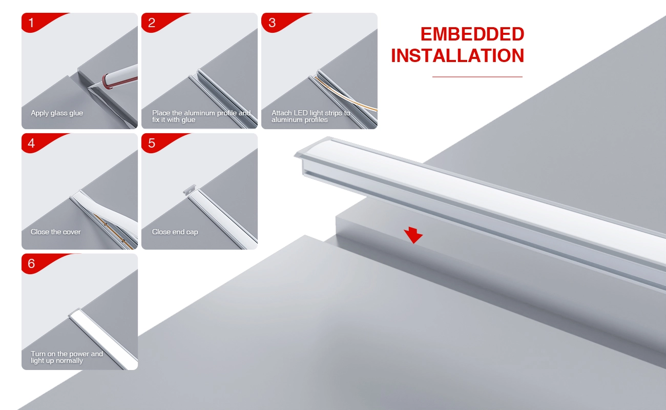 Profili per strisce led soffitto SS01 2000x27.1x11.3mm-Profilo LED cartongesso-07-HOOLED