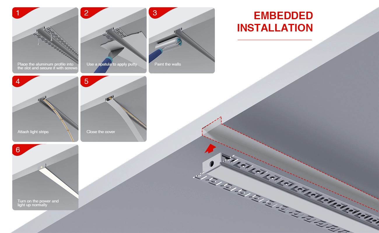 Profili per strisce led SA01 2000x64.2x13.8mm-Profilo LED cartongesso-07-HOOLED