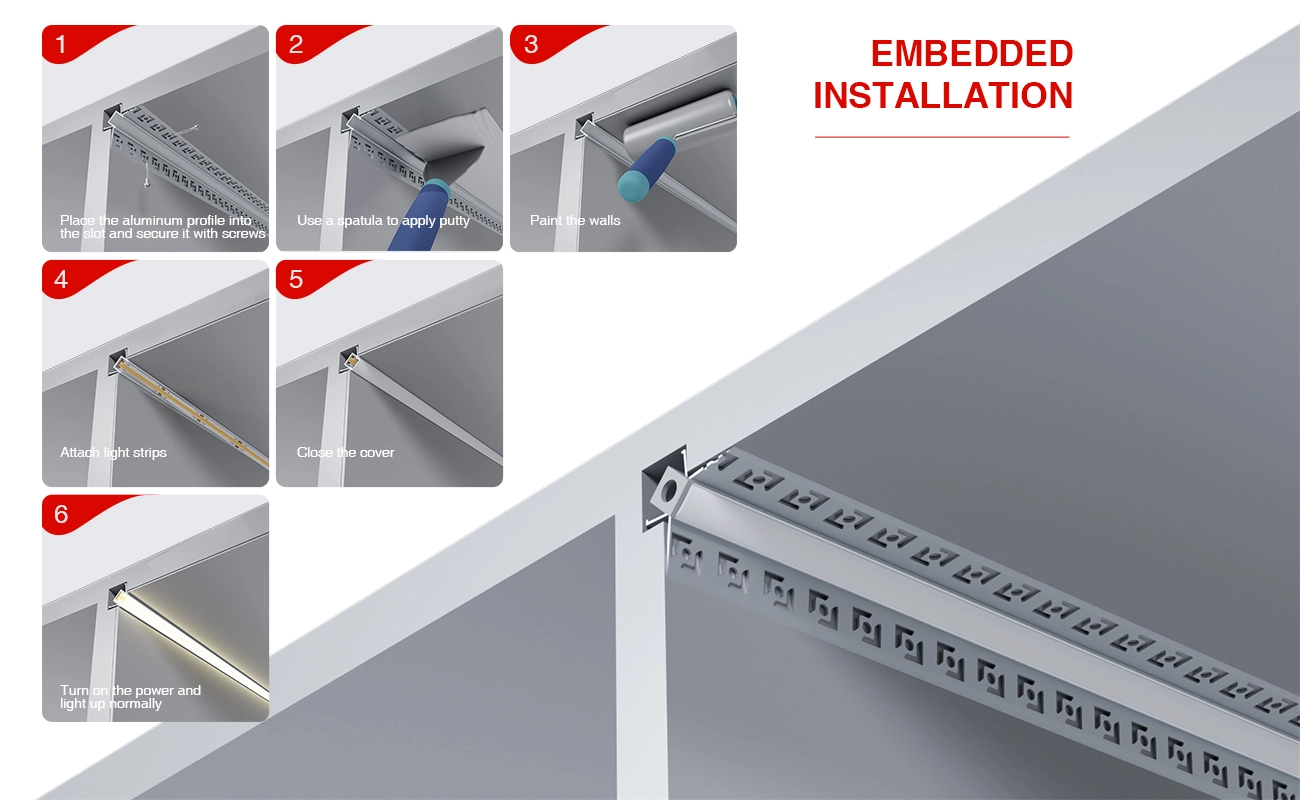 Led profile cartongesso SA04 2000x46.27x23.24mm-Profilo LED-07-HOOLED