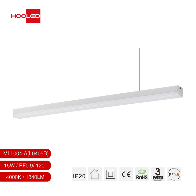 Lampada lineare LED Bianco 15W 4000K 1840lm L0405B-Lampada lineare LED Bianco-15W 05B-HOOLED