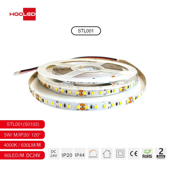 Striscia per soffitto 3000K 610 lm/M 5W/m 5metri S0101-Illuminazione led a soffitto-S0102-HOOLED