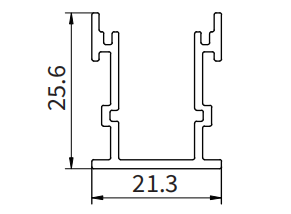 Profili per strisce led soffitto SS02 2000x21.3x25.6mm-Profilo LED soffitto-SS-HOOLED