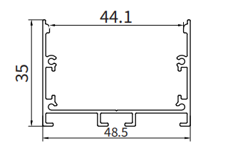 Profili in alluminio per strisce led SU07 2000x48.5x35mm-Profilo alluminio striscia LED-SU-HOOLED