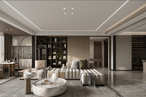 Efficienza energetica e stile allo stesso tempo: soluzioni di illuminazione per le strisce LED a soffitto nel soggiorno-Approfondimenti-Guida all'illuminazione a strisce-HOOLED