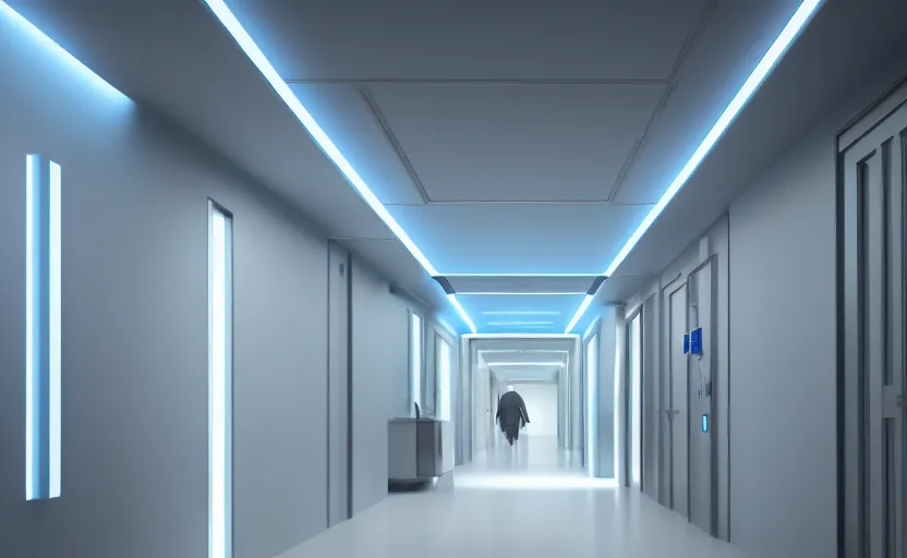 Illuminazione dei corridoi dell'ospedale-HOOLED