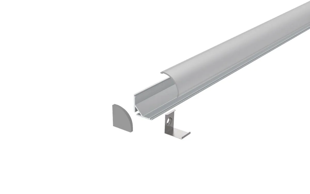 Perfil de aluminio tira LED AS01 2000x69.1x69.1mm - HOOLED