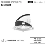 CSL003-A 7W 3000K 24° oro hole Φ 75 faretti a led da incasso-Faretti da incasso-C0301 01-HOOLED