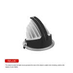 CSL003-A 40W 3000K 24° foro hole Φ 175 faretto led da incasso-Faretti da incasso-C0309 04-HOOLED