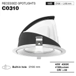 CSL003-A 40W 4000K 24° /foro hole Φ 175 faretti da incasso led-Faretti da incasso-C0310 01-HOOLED