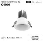 7W 3000K 24° Bianco foro hole Φ75 CSL010-A faretti da incasso led-Faretti da incasso-C1001 01-HOOLED