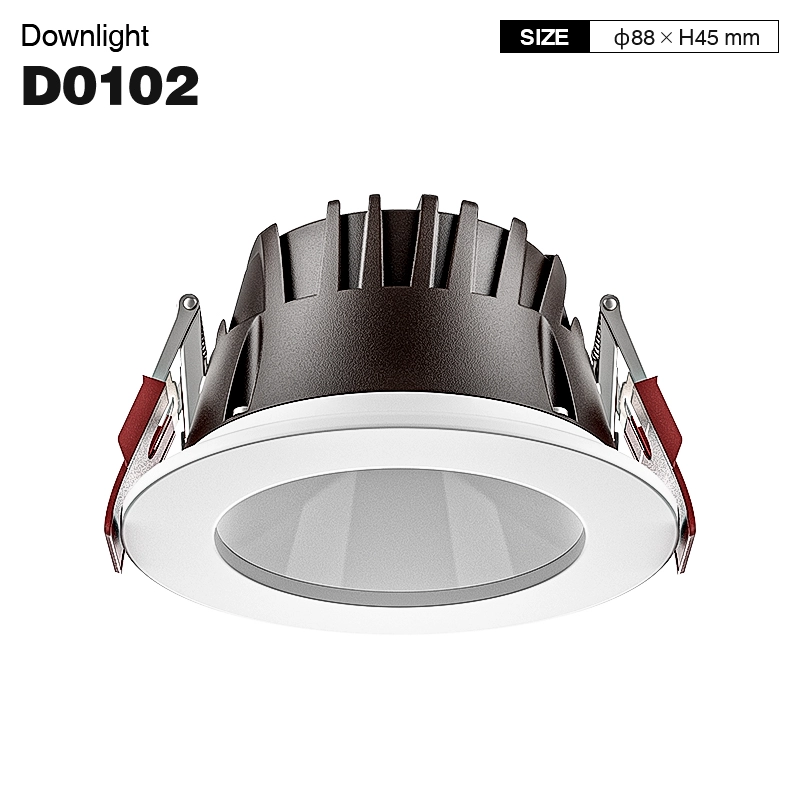 CDL001-E 8W 4000K 70° foro hole Φ73 faretti ad incasso-Faretti da incasso-D0102 01-HOOLED