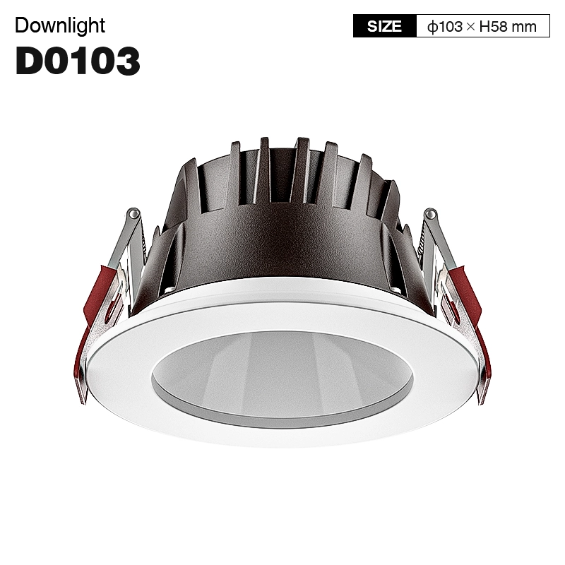 CDL001-E 10W 3000K 70° foro hole Φ88 faretto incasso-Faretti da incasso-D0103 01-HOOLED