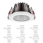 CDL001-E 24W 3000K 70° foro hole Φ145 led Faretto incasso-Faretti da incasso-D0107 06-HOOLED