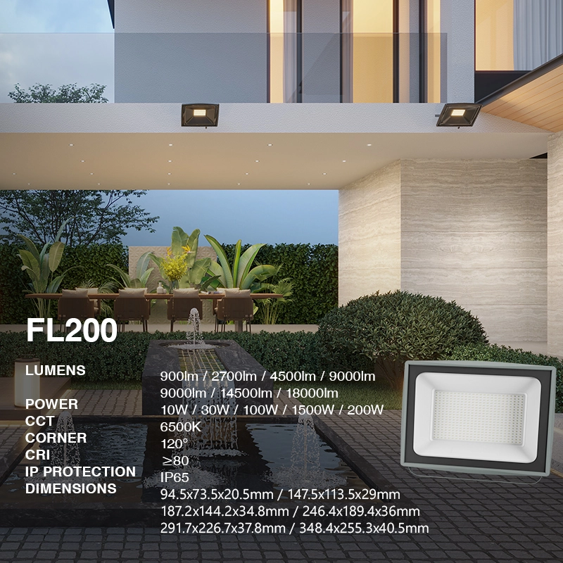 FL214 10W 4000k IP65 1000lm Proiettore led esterno-Proiettore LED-FL214 02-HOOLED