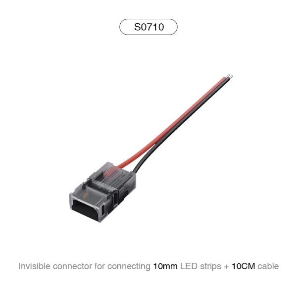 Connettore invisibile per collegare strisce led 10mm + cavo da 10CM /2Pin/Adatto per 240 LEDS-Connettori Strisce LED-S0710-HOOLED