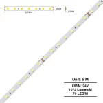 SMD 2835 6500K Ra80 IP20  8W/m 70LEDs/m Strisce LED-Striscia LED-STR016 01-HOOLED