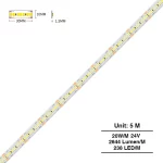 SMD 2835 6500K Ra80 IP20 20W/m 238LEDs/m strisce led soffitto-Striscia LED-STR046 01-HOOLED