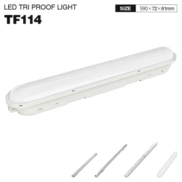 Plafoniera Stagna LED 21W 4000k IP65 IK06 2520lm CRI≥80 590*72*61mm-Plafoniera Garage-TF114 01-HOOLED