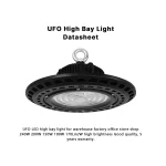 100W 4000K 90° Nero MLL011-C  Luci a Campata Alta-UFO LED-U0101 06-HOOLED